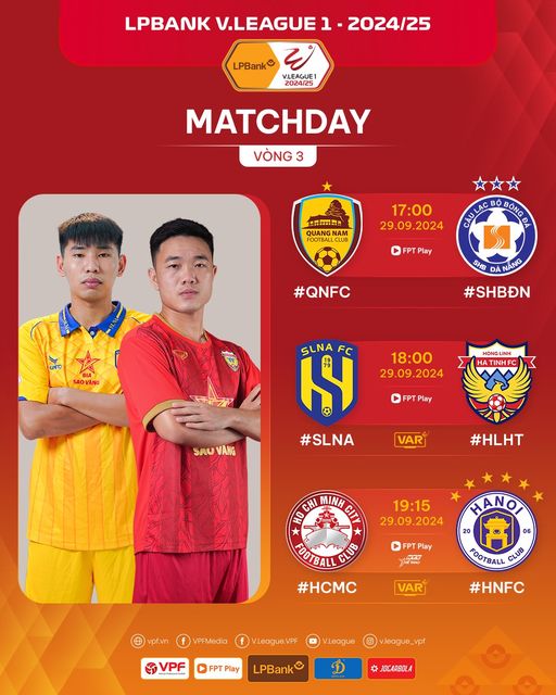 Lịch thi đấu V.League ngày 29/9: SLNA đối đầu HL Hà Tĩnh - Ảnh 1.